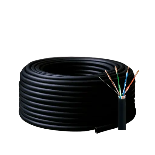 [UTPC5E-E] CABLE UTP EXTERIOR CAT5E 70% COBRE 30% AL NEGRO TECLAM